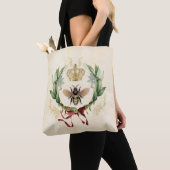 Moderne  botanische koningin tote bag (Dichtbij)