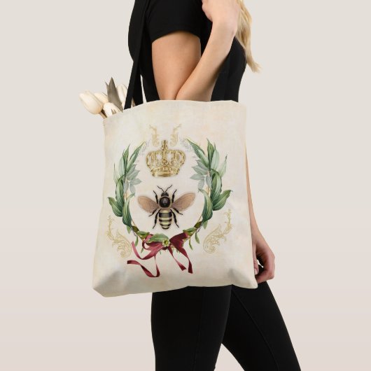Moderne botanische koningin tote bag (Dichtbij)