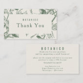 Moderne botanische kooi Floral bedankt Visitekaartje (Voorkant / Achterkant)