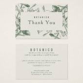 Moderne botanische kooi Floral Visitekaartje (Voorkant /achterkant)