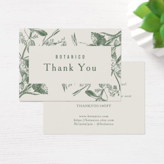 Moderne botanische kooi Floral Visitekaartje (Bureau)