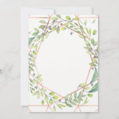 Moderne Botanische | Koperen look Koppels douche Kaart (Achterkant)