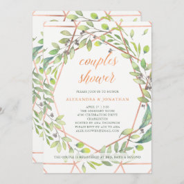 Moderne Botanische | Koperen look Koppels douche Kaart