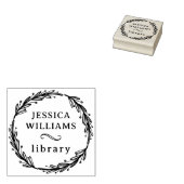 Moderne Botanische krans Persoonlijke Bibliotheek  Rubberstempel (Gestempeld)