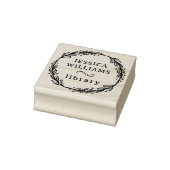 Moderne Botanische krans Persoonlijke Bibliotheek  Rubberstempel (Stempel)