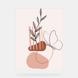 Moderne Botanische Kunstprint, Acryl Bord