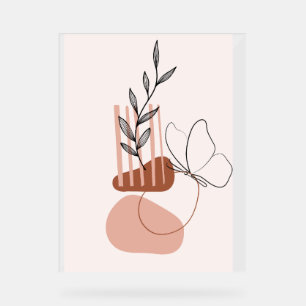 Moderne Botanische Kunstprint, Acryl Bord