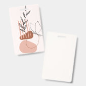 Moderne Botanische Kunstprint, Badge (Voor- en achterkant)