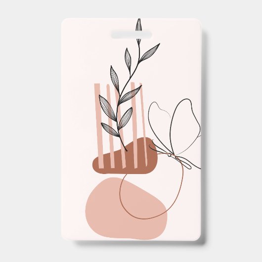 Moderne Botanische Kunstprint, Badge (Voorzijde)