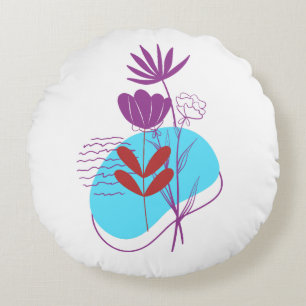 Moderne botanische kussensloop voor huisdecoratie rond kussen