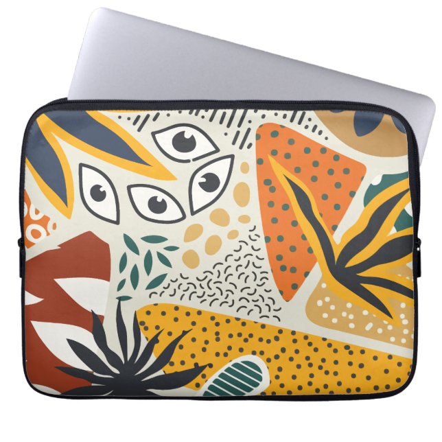 Moderne botanische laptop sleeve (Voorkant)