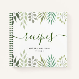 Moderne botanische lederophaaldiensten notitieboek