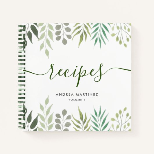 Moderne botanische lederophaaldiensten notitieboek (Voorkant)