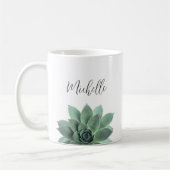 Moderne botanische legant Succulent Koffiemok (Links)