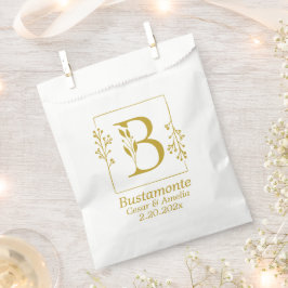 Moderne botanische letter B gepersonaliseerd Bedankzakje