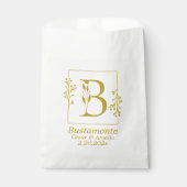 Moderne botanische letter B gepersonaliseerd Bedankzakje (Voorkant)