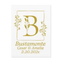 Moderne botanische letter B op maat