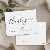 Moderne botanische lijn Kunst Weddenschap Dank je Briefkaart