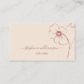 Moderne botanische lijn visitekaartje (Voorkant)