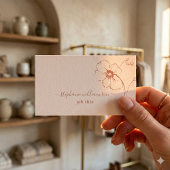 Moderne botanische lijn visitekaartje