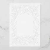 Moderne botanische Lijst Elegant Wedding Folie Uitnodiging (Achterkant)