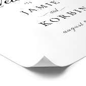 Moderne botanische Lily Floral Wedding Welkom Poster (Hoek)