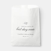 Moderne Botanische Line Art Wedding Rehearsal Dinn Bedankzakje (Voorkant)