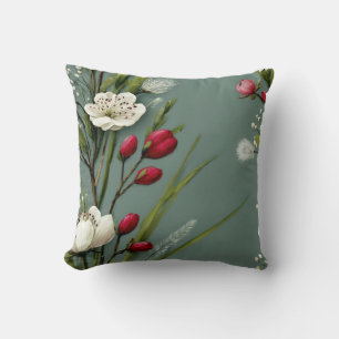 Moderne Botanische Minimalistische Subtiele Bloemp Kussen