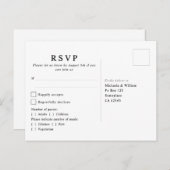 Moderne Botanische Monogram Huwelijk RSVP Briefkaart (Voorkant / Achterkant)