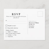 Moderne Botanische Monogram Huwelijk RSVP Briefkaart (Voorkant)