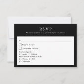 Moderne Botanische Monogram Initialen bruiloft RSVP Kaartje (Voorkant)