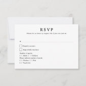 Moderne Botanische Monogram Initialen bruiloft RSVP Kaartje (Voorkant)