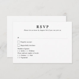 Moderne Botanische Monogram Initialen bruiloft RSVP Kaartje