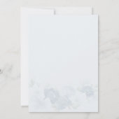 Moderne botanische mosterd Blue Floral bruiloft Kaart (Achterkant)