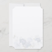 Moderne botanische mosterdblauw huwelijk kaart (Achterkant)