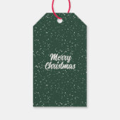 Moderne Botanische Naam Waterverf Script Kerst Cadeaulabel (Achterkant)