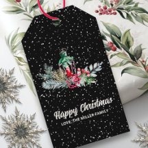 Moderne Botanische Naam Waterverf Script Kerst