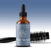 Moderne botanische neutraal blauw natuurlijk produ etiket