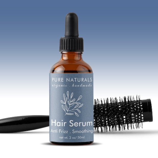 Moderne botanische neutraal blauw natuurlijk produ etiket