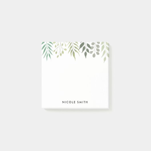 Moderne botanische olie post-it® notes (Voorkant)