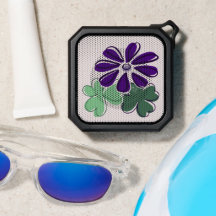 Moderne Botanische Paarse Bloem Doodle Style