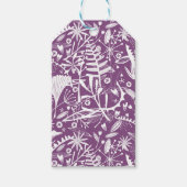 Moderne botanische Paarse Cadeaulabel (Voorkant)