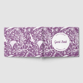 Moderne botanische Paarse Gastenboek (Volledig)