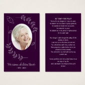 Moderne botanische Paarse witte fotograefkaart Visitekaartje (Voorkant /achterkant)