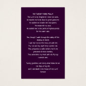 Moderne botanische Paarse witte fotograefkaart Visitekaartje (Achterkant)