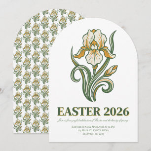 Moderne Botanische Pasen Blessings Kaart