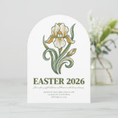 Moderne Botanische Pasen Blessings Kaart (Staand voorkant)