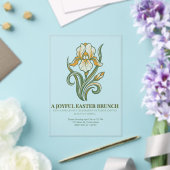 Moderne Botanische Pasen Wensen Acryl Uitnodigingen (Insitu (Huwelijk))
