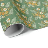 Moderne Botanische Pasen Wensen Cadeaupapier (Rol Hoek)