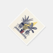 Moderne Botanische Potten Huis Plant Illustratie Servet (Hoek)